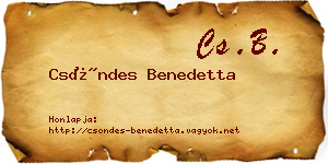 Csöndes Benedetta névjegykártya